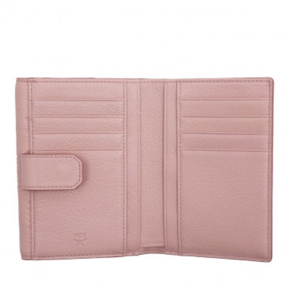 MCM NEW Klara Leather Fold Medium Wallet Pink - Picture 2 of 8